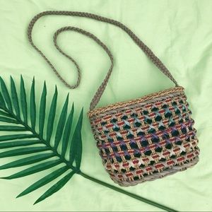 Vintage straw purse